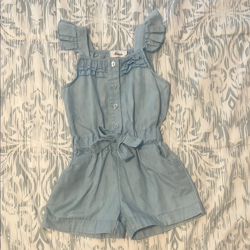 Blue Denim Jumpsuit Relaxed Fit Casual